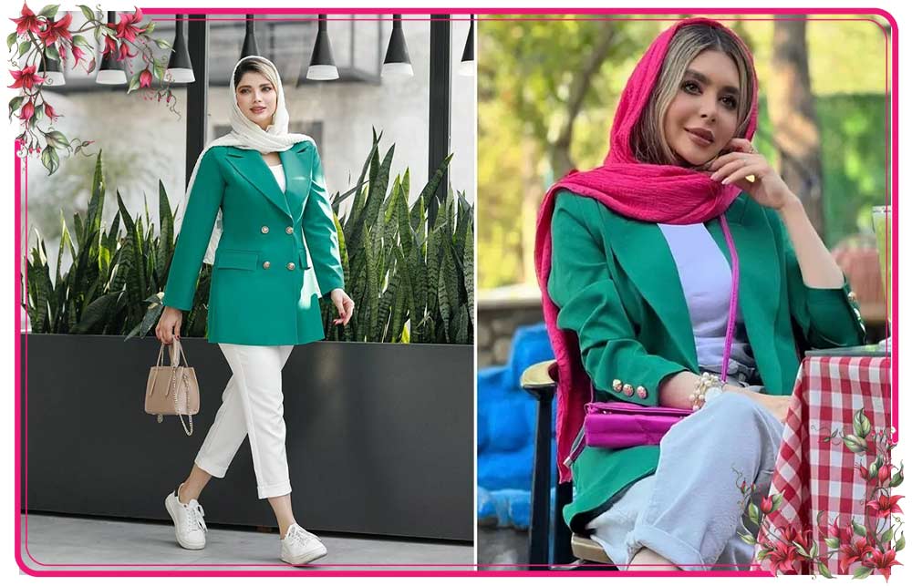 صورتی و سرخابی و سفید با سبز ست می شوند |فیوشا گالری